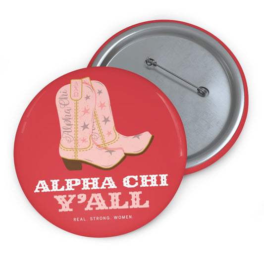 Alpha Chi Y'all Button