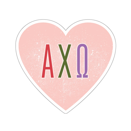 Alpha Chi Omega Heart Sticker