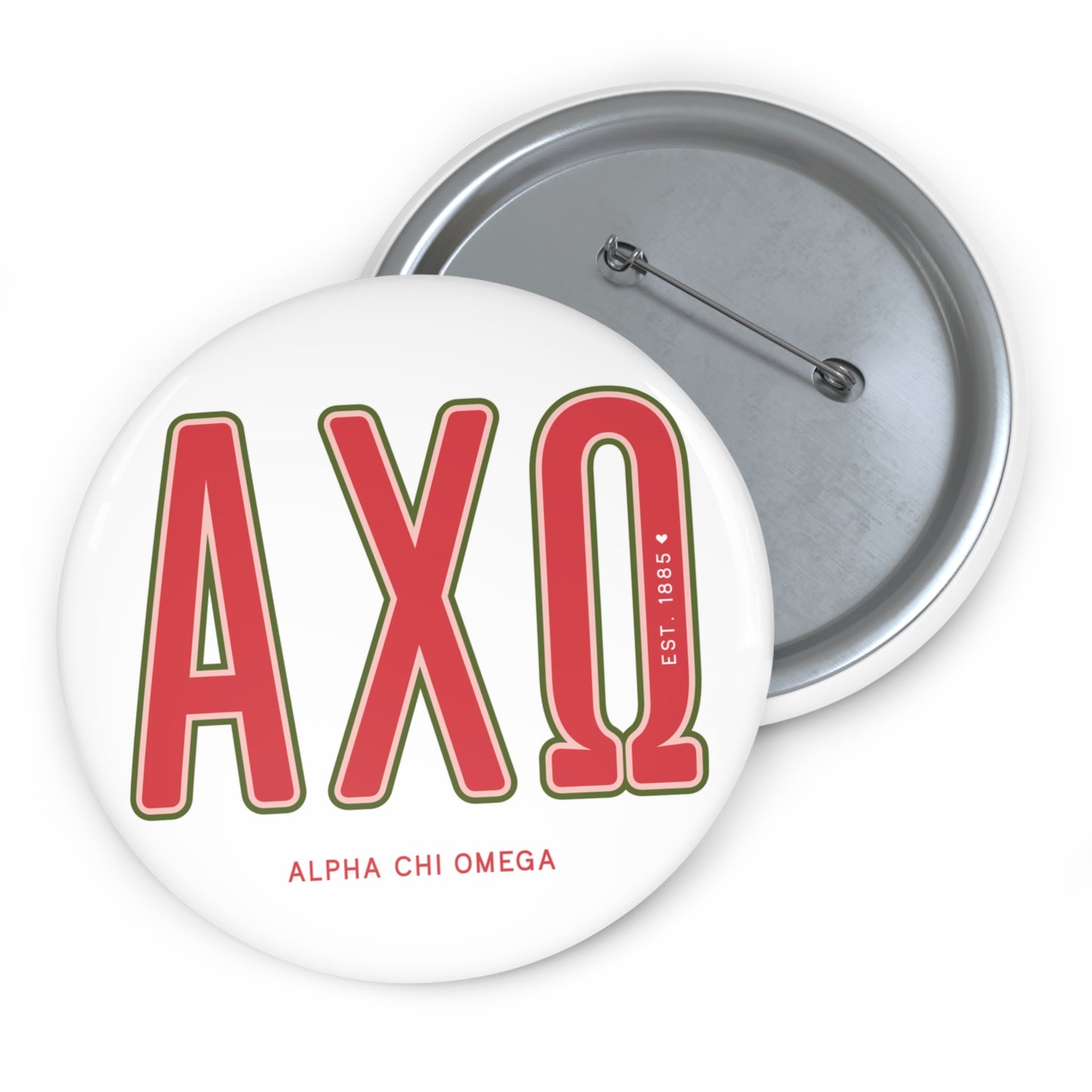 Alpha Chi Omega Big Letters Button