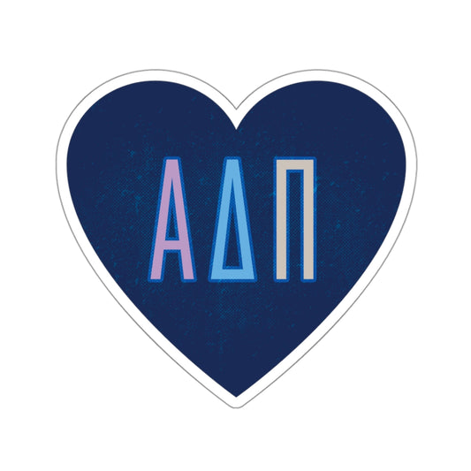 Alpha Delta Pi Heart Sticker