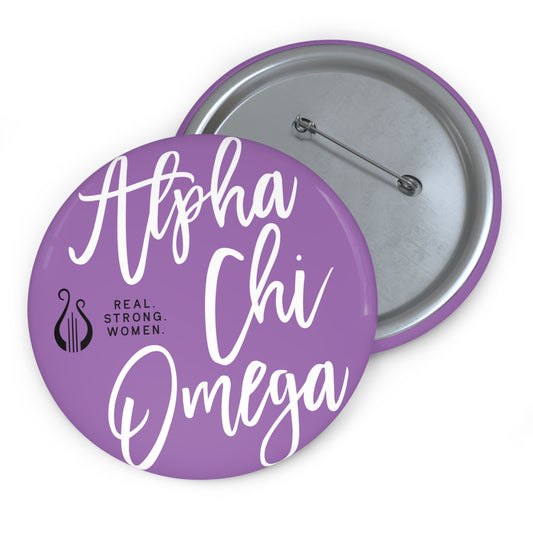 Alpha Chi Omega Fancy Button